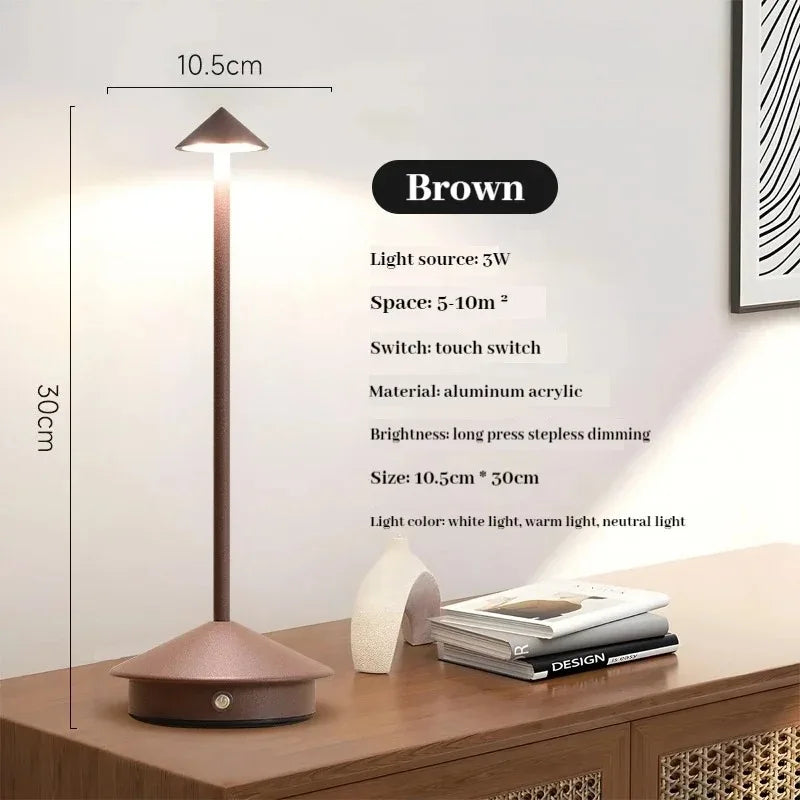 Rechargeable Table Lamp Creative Dining Touch Led Hotel Bar Coffee Pina Pro Table Lamp Lampada Da Tavolo Decorative Desk Lamp