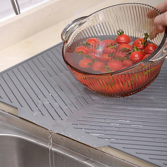 Silicone Dish Drying Mat | Non-Slip Heat-Resistant Counter Protector