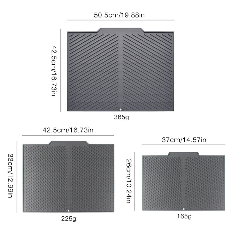 Silicone Dish Drying Mat | Non-Slip Heat-Resistant Counter Protector