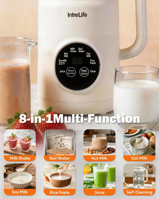 34oz 8-in-1 Nut Milk Maker - Automatic Plant-Based Milk Machine with Self-Cleaning, Delay Start & Keep Warm