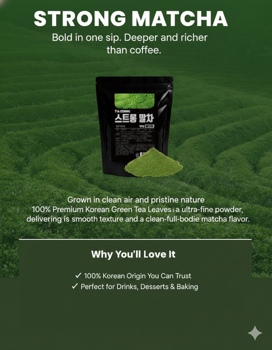 Korean ceremonial grade matcha powder 100g for weight loss and metabolism boost