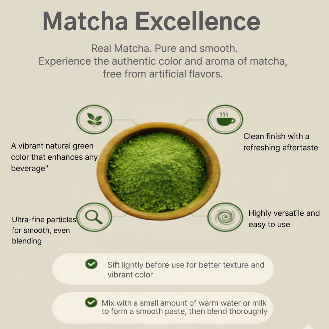 Korean Matcha Powder 100% Green Tea Leaves Ceremonial Grade Latte Baking 100g(3.53oz)