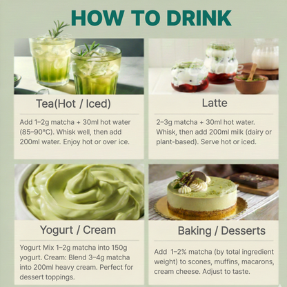 Korean Matcha Powder 100% Green Tea Leaves Ceremonial Grade Latte Baking 100g(3.53oz)