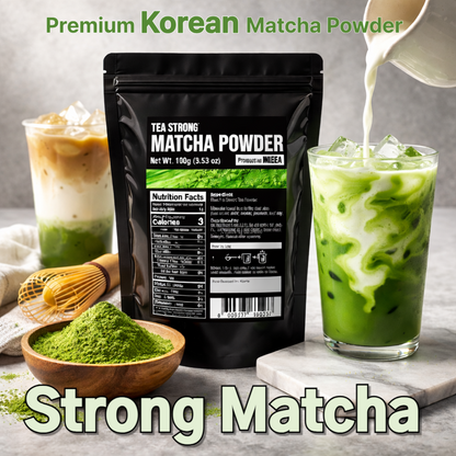 Korean Matcha Powder 100% Green Tea Leaves Ceremonial Grade Latte Baking 100g(3.53oz)