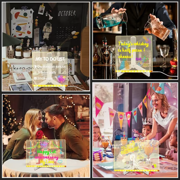 Acrylic LED Message Board Light Display