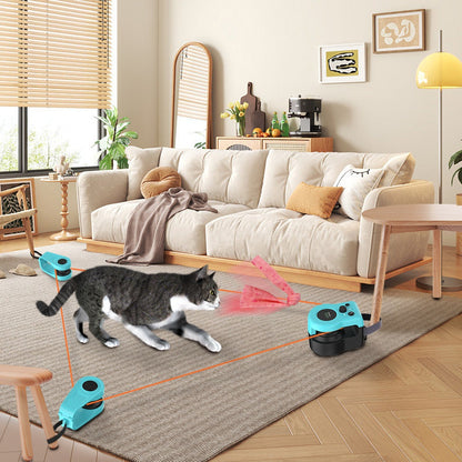Automatic Cat Feather Chase Toy for Indoor Exercise