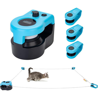 Automatic Cat Feather Chase Toy for Indoor Exercise