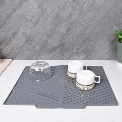 Silicone Dish Drying Mat | Non-Slip Heat-Resistant Counter Protector