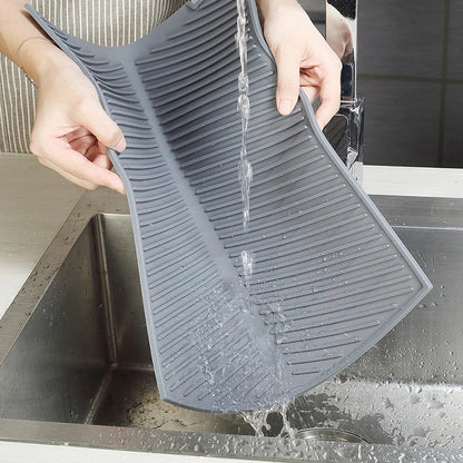Silicone Dish Drying Mat | Non-Slip Heat-Resistant Counter Protector