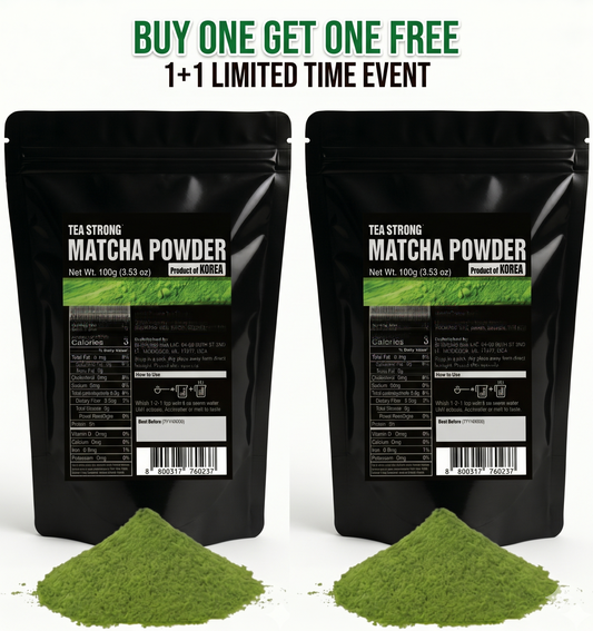 Korean Matcha Powder – Buy One Get One Free  100% Green Tea Ceremonial Grade Latte Baking 100g