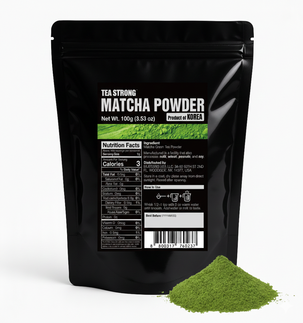 Korean Matcha Powder 100% Green Tea Leaves Ceremonial Grade Latte Baking 100g(3.53oz)