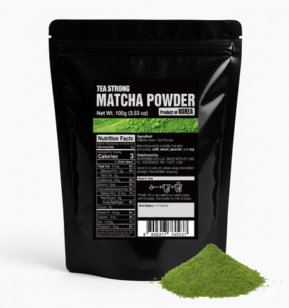 Korean Matcha Powder 100% Green Tea Leaves Ceremonial Grade Latte Baking 100g(3.53oz)