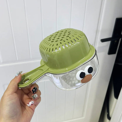 Double Layer Fruit Washing Drain Basket | Cute Sink Colander with Handle