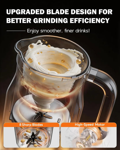 34oz 8-in-1 Nut Milk Maker - Automatic Plant-Based Milk Machine with Self-Cleaning, Delay Start & Keep Warm