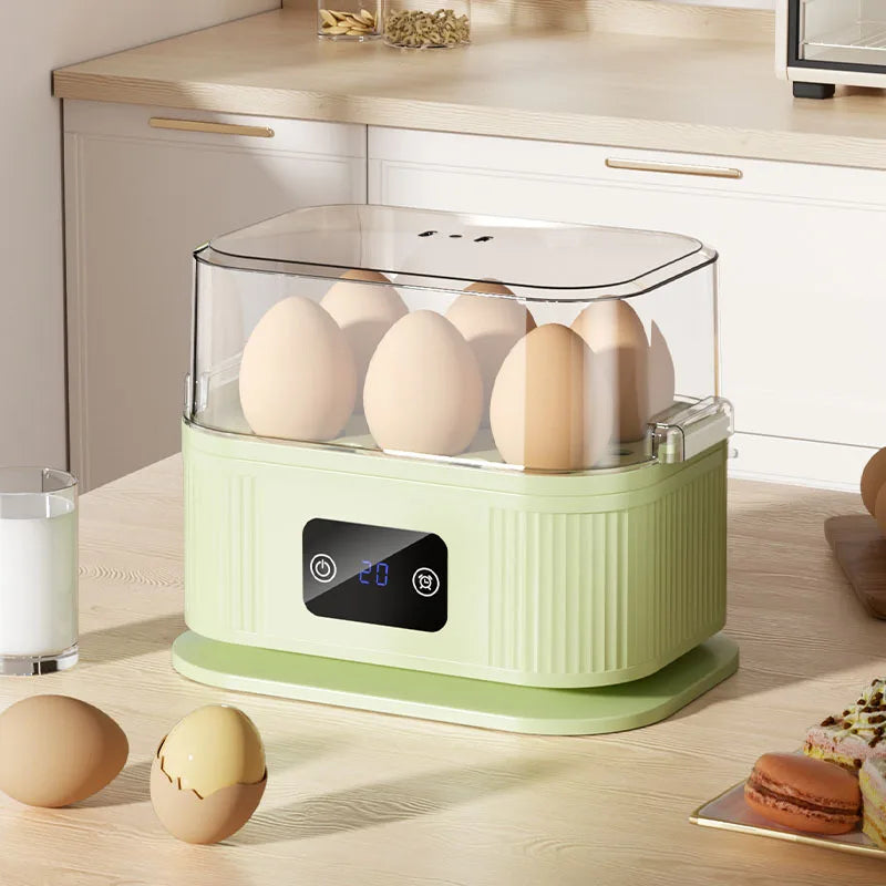 Multifunctional Electric Egg Cooker - 200W Smart Egg Steamer with Timer Function & 6-Egg Capacity