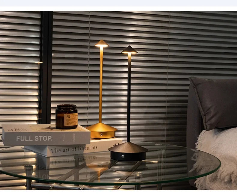 Rechargeable Table Lamp Creative Dining Touch Led Hotel Bar Coffee Pina Pro Table Lamp Lampada Da Tavolo Decorative Desk Lamp