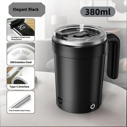 Smart Self-Stirring Coffee Mug | Temperature Display Magnetic Electric Cup