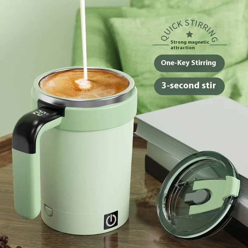 Smart Self-Stirring Coffee Mug | Temperature Display Magnetic Electric Cup