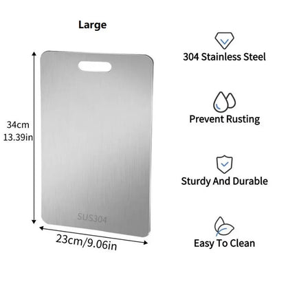 Double Sided Stainless Steel Cutting Board