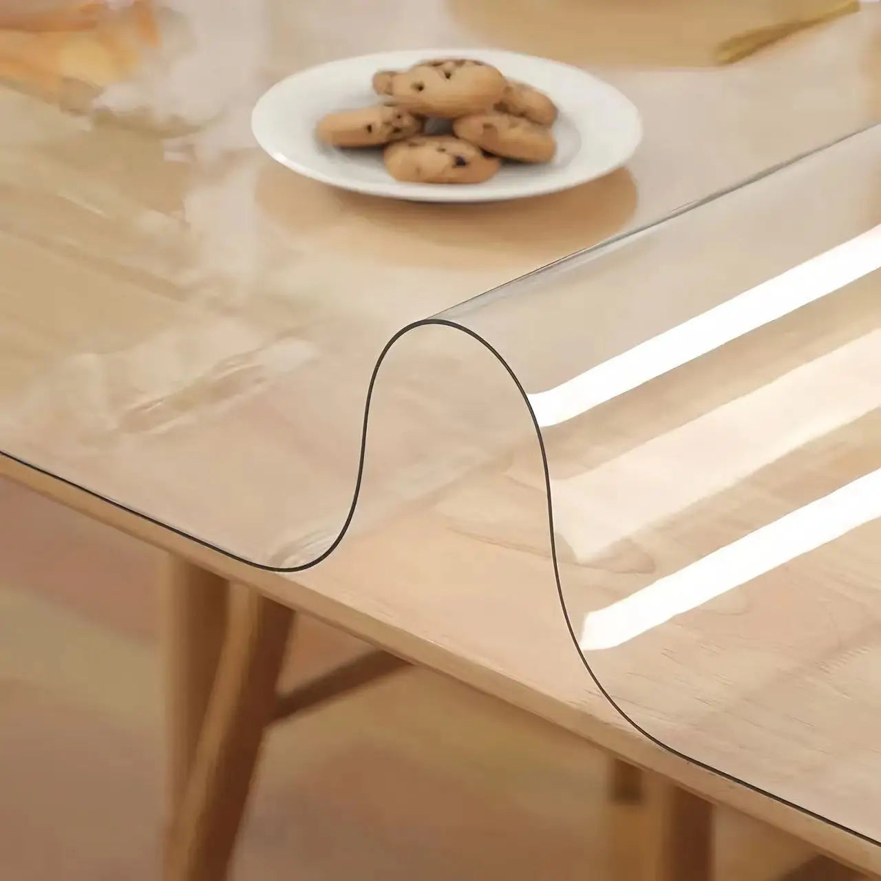 Clear PVC Tablecloth Protector | Waterproof Oil-Proof Soft Glass Table Mat