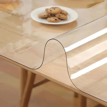 Clear PVC Tablecloth Protector | Waterproof Oil-Proof Soft Glass Table Mat