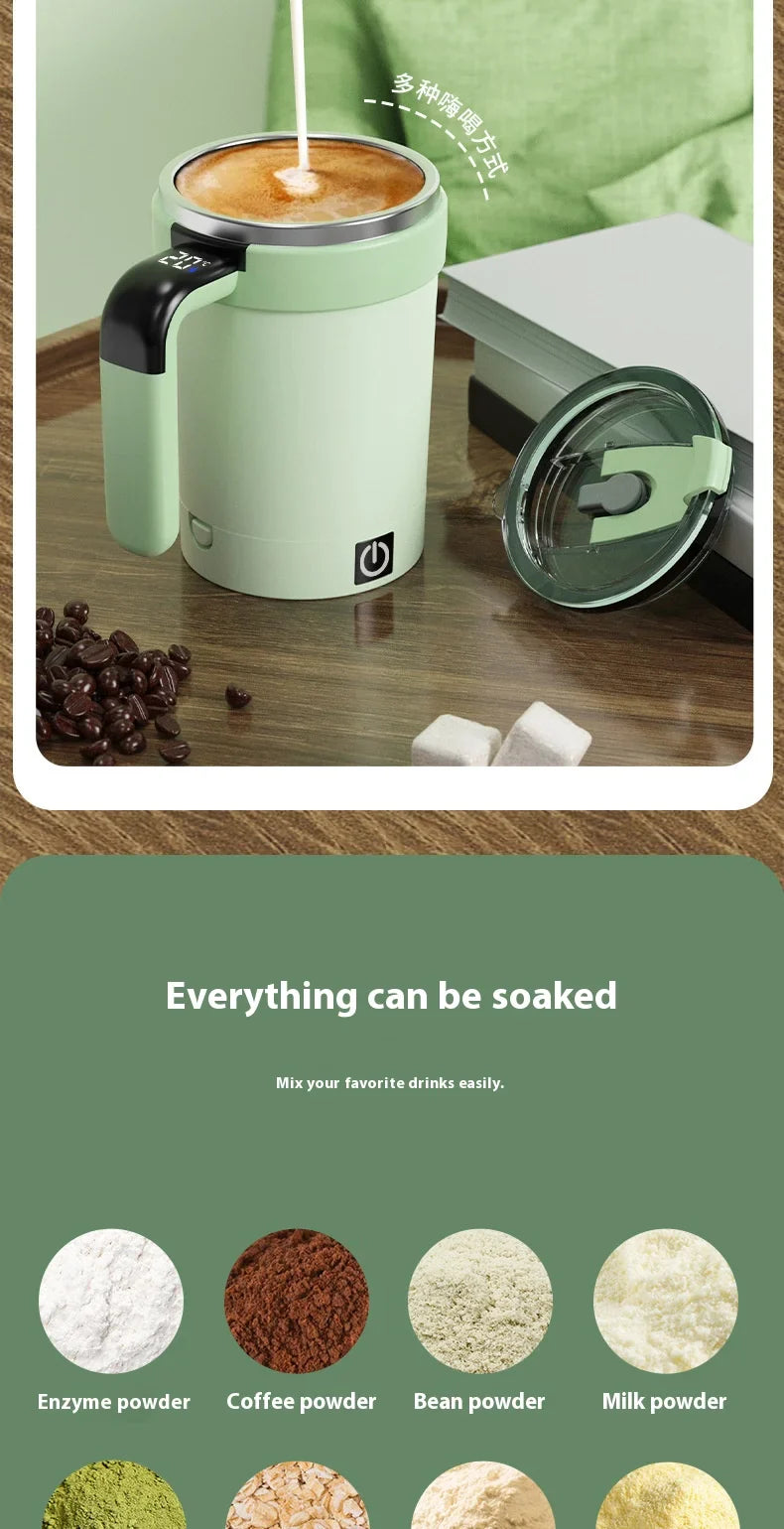 Smart Self-Stirring Coffee Mug | Temperature Display Magnetic Electric Cup