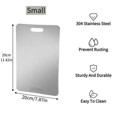 Double Sided Stainless Steel Cutting Board
