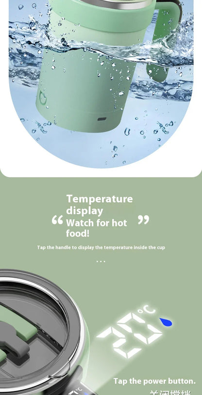 Smart Self-Stirring Coffee Mug | Temperature Display Magnetic Electric Cup