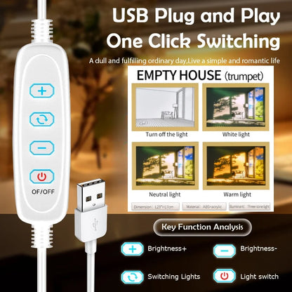 LED Light-Up Wall Art - Modern Minimalist Illuminated Painting for Bedroom & Living Room