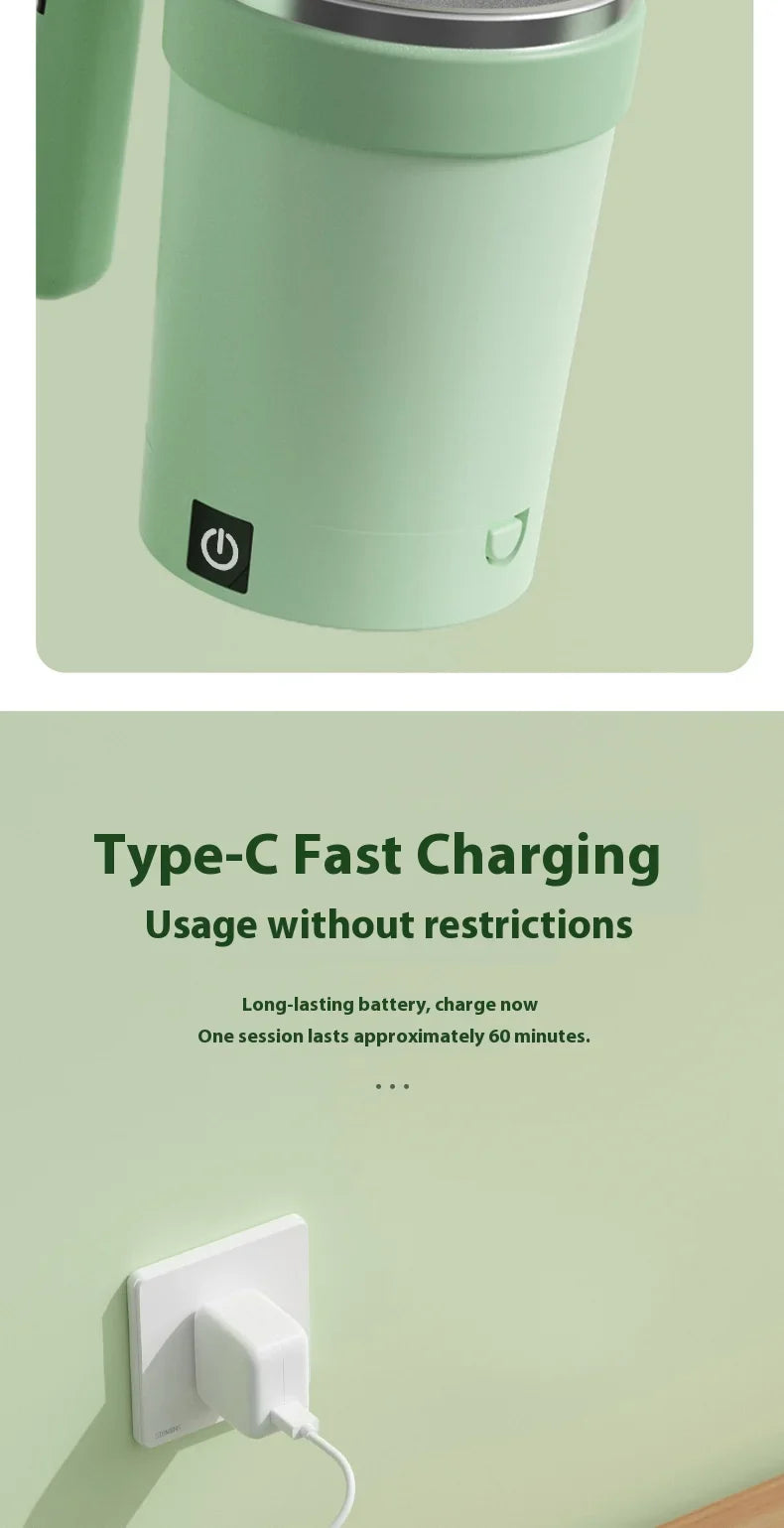 Smart Self-Stirring Coffee Mug | Temperature Display Magnetic Electric Cup