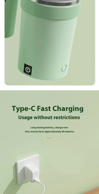 Smart Self-Stirring Coffee Mug | Temperature Display Magnetic Electric Cup