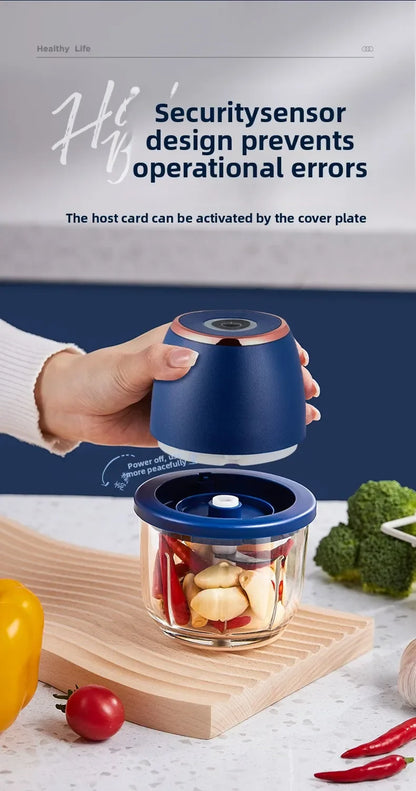 TINSOL 350ml Electric Food Chopper | USB Meat Grinder Garlic Masher Blender