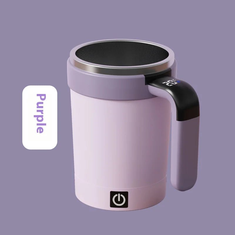 Smart Self-Stirring Coffee Mug | Temperature Display Magnetic Electric Cup