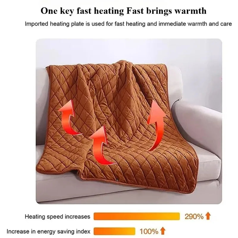 USB Heated Wearable Blanket Winter Shawl