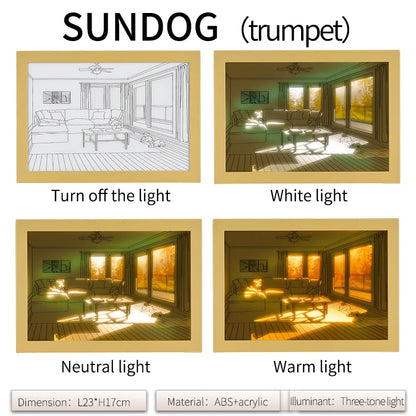 LED Light-Up Wall Art - Modern Minimalist Illuminated Painting for Bedroom & Living Room