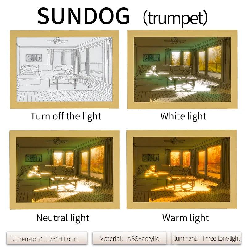 LED Light-Up Wall Art - Modern Minimalist Illuminated Painting for Bedroom & Living Room