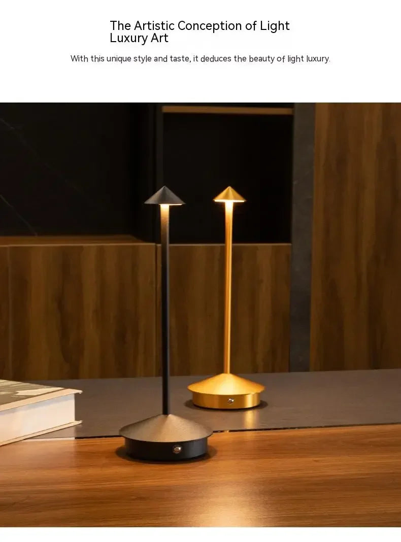 Rechargeable Table Lamp Creative Dining Touch Led Hotel Bar Coffee Pina Pro Table Lamp Lampada Da Tavolo Decorative Desk Lamp
