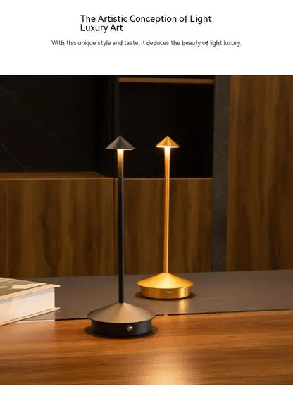 Rechargeable Table Lamp Creative Dining Touch Led Hotel Bar Coffee Pina Pro Table Lamp Lampada Da Tavolo Decorative Desk Lamp