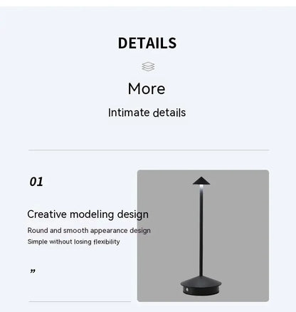 Rechargeable Table Lamp Creative Dining Touch Led Hotel Bar Coffee Pina Pro Table Lamp Lampada Da Tavolo Decorative Desk Lamp