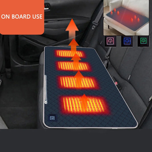 USB Heated Camping Chair Cushion 4 Zones