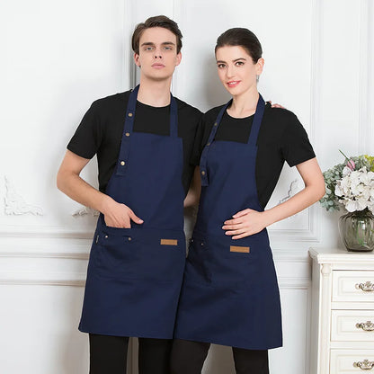 Cotton Kitchen Apron | Waterproof Adjustable Bib Apron for Men & Women
