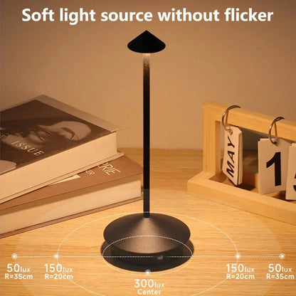 Rechargeable Table Lamp Creative Dining Touch Led Hotel Bar Coffee Pina Pro Table Lamp Lampada Da Tavolo Decorative Desk Lamp