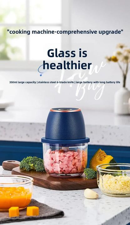 TINSOL 350ml Electric Food Chopper | USB Meat Grinder Garlic Masher Blender
