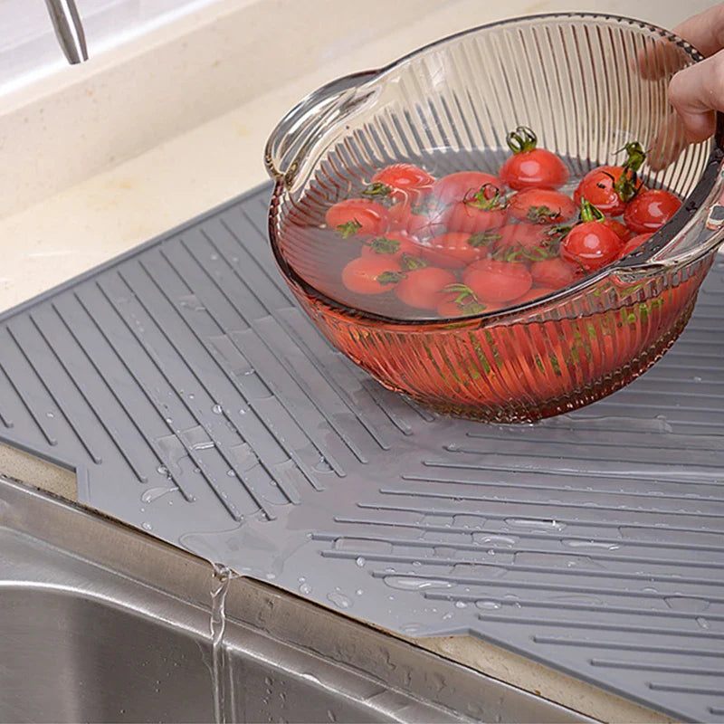 Silicone Dish Drying Mat | Non-Slip Heat-Resistant Counter Protector