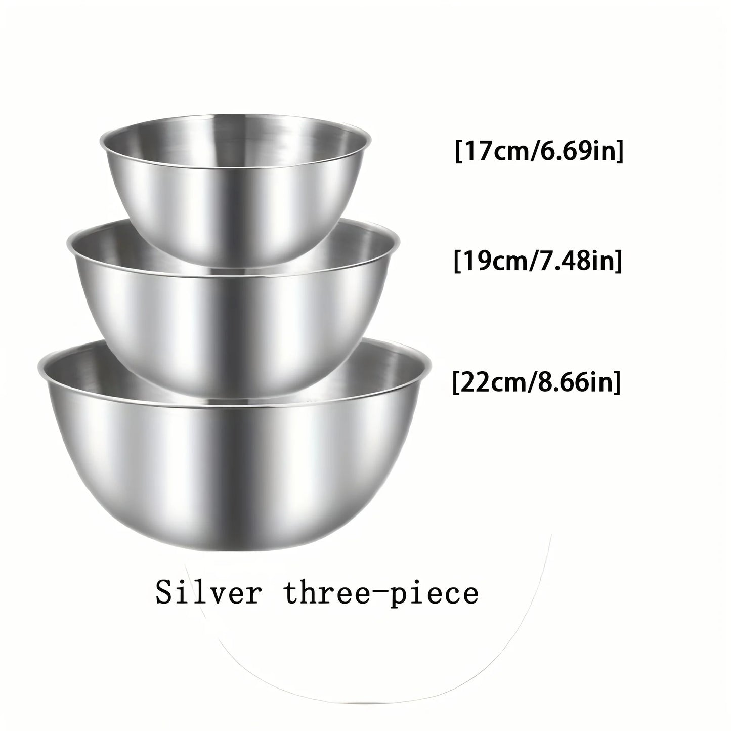Gold Stainless Steel Mixing Bowls Set of 3
