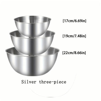 Gold Stainless Steel Mixing Bowls Set of 3