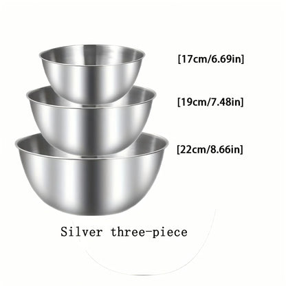 Gold Stainless Steel Mixing Bowls Set of 3