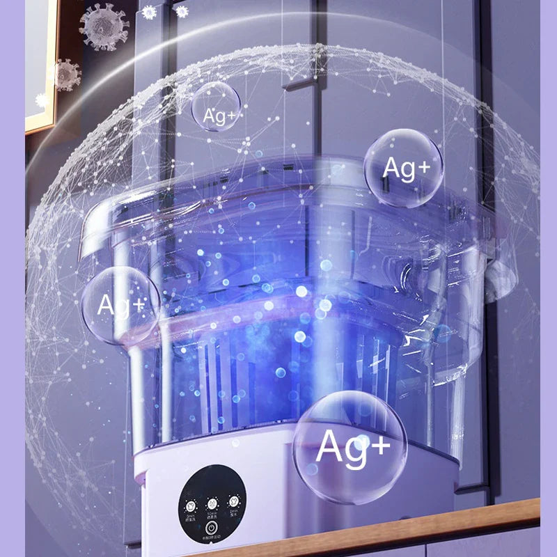 Portable Mini Washing Machine with Spin Dryer | USB Foldable Washer for Socks & Underwear