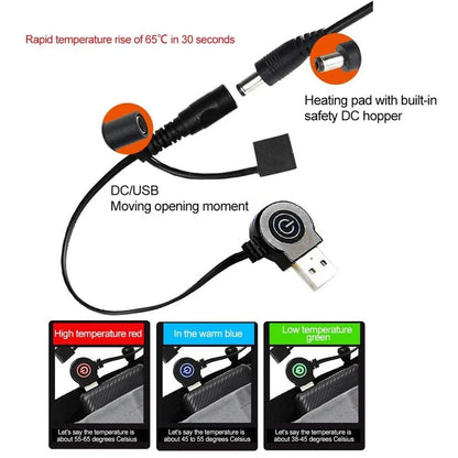 Outdoor USB Heating Sleeping Mat 5 Heating Zones Adjustable Temperature Electric Heated Pad