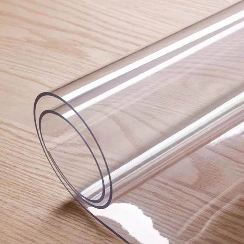 Clear PVC Tablecloth Protector | Waterproof Oil-Proof Soft Glass Table Mat